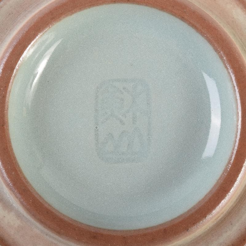 茶道具　諏訪蘇山作　青磁　桃香合　堀内宗完(兼中斎)書付　共箱　V　7191