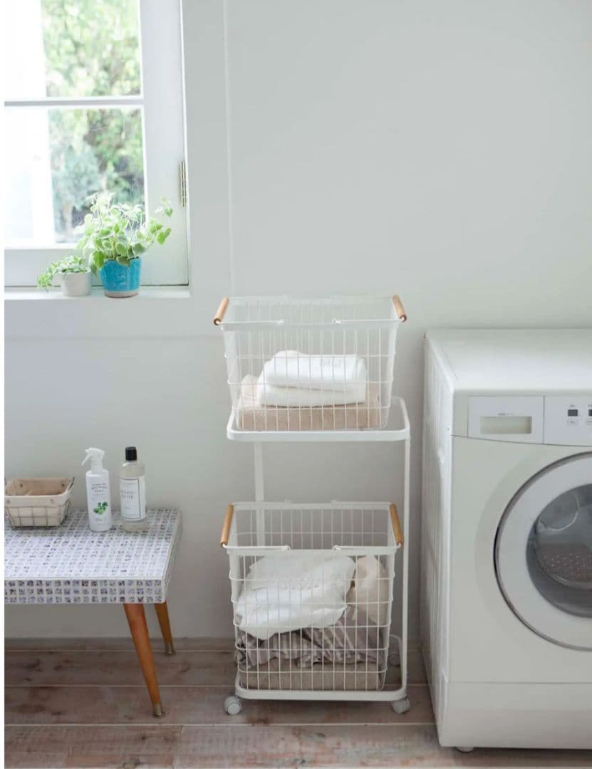 【新品未使用品】 tosca ランドリーワゴン+バスケット トスカ