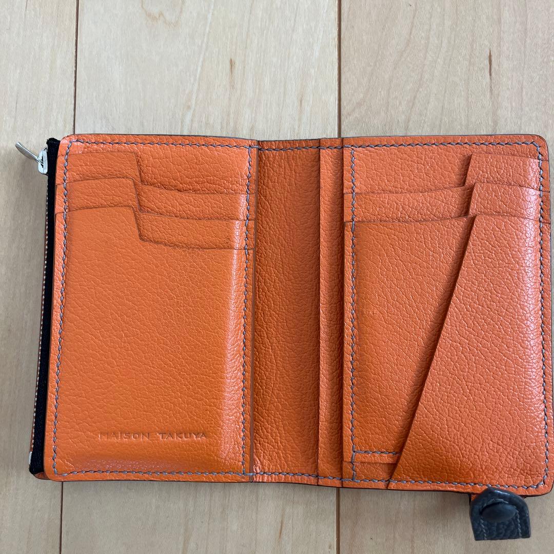 メゾンタクヤオレンジ レザー ケース