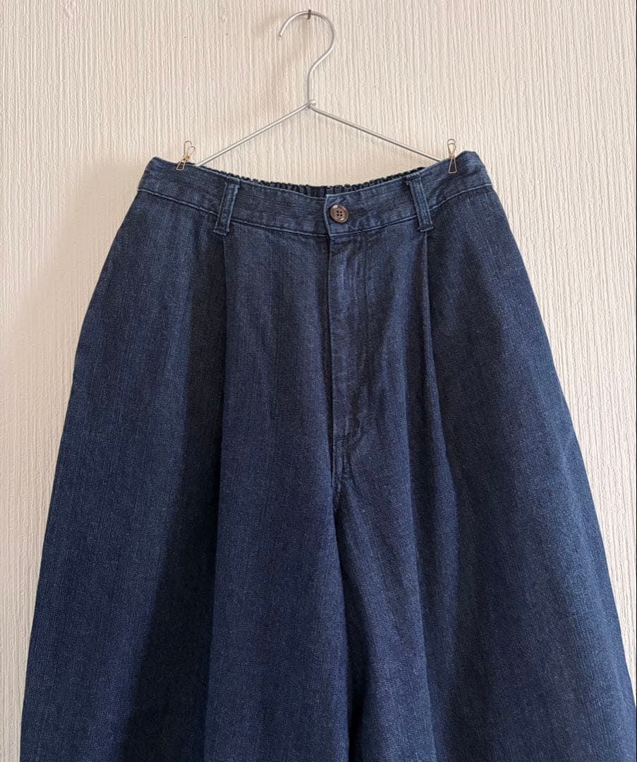 HARVESTY ワイドエッグデニムロングパンツ