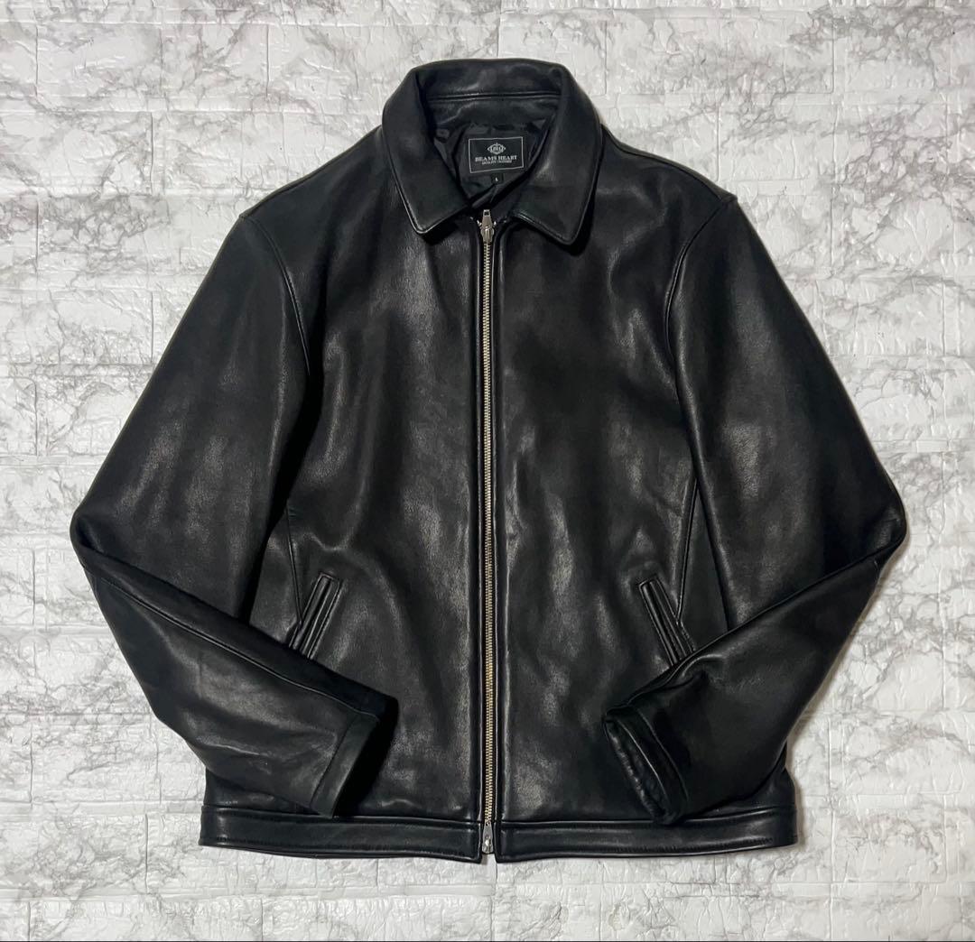 近年モデル BEAMS HEART ラムレザージャケット　Lサイズ
