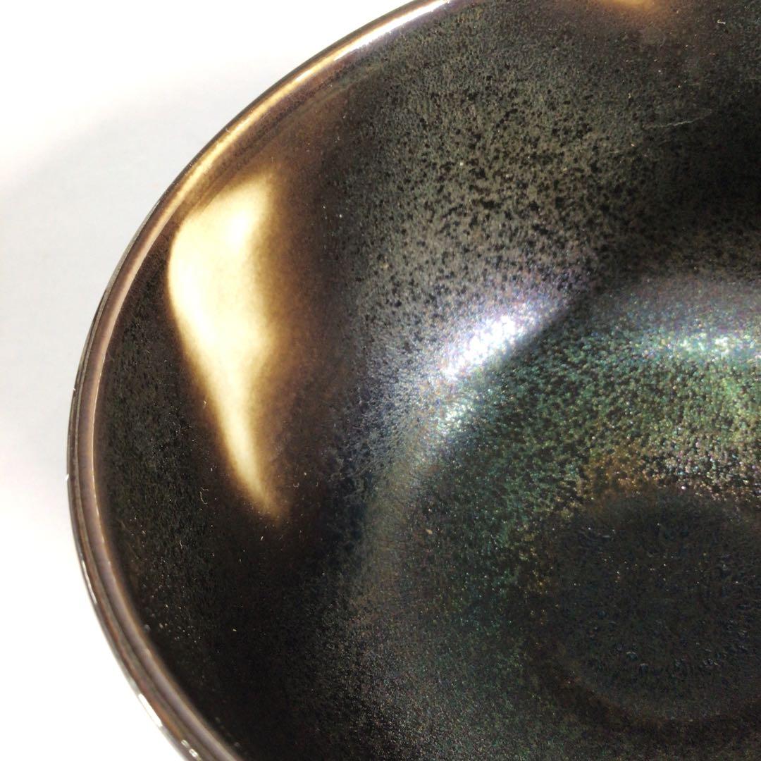 Ｎ８６４　茶碗　『前田泰昭造』『燿変』『天目釉茶碗』　抹茶碗　共箱　茶道具