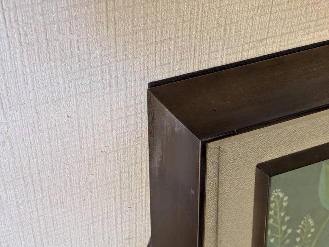 【真作】絵画　岩城千枝　日本画4号　みんなともだち　静かな草原の情景　V96