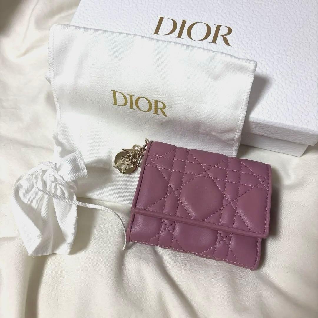 新品未使用:Dior ロータスウォレット ピンク ラベンダー 財布