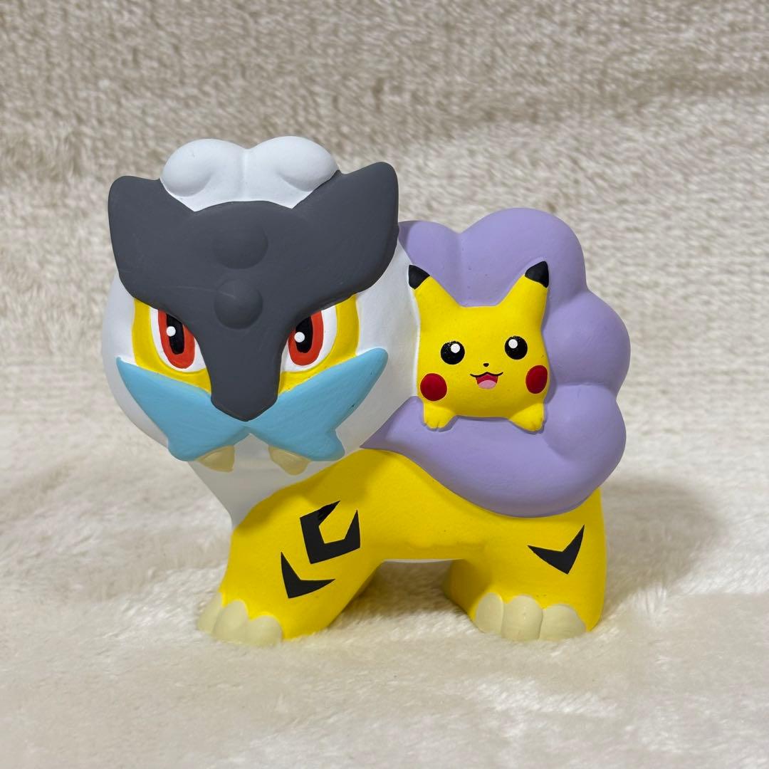 【希少品】薬師窯 陶磁器工芸 ポケモン 陶飾り ピカチュウ ライコウ 置き物
