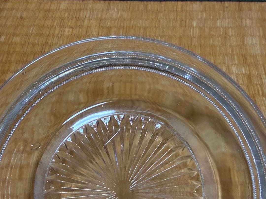 切子 気泡 ギヤマン カットガラス皿 ガラス蓋物 ボンボニエール 時代物