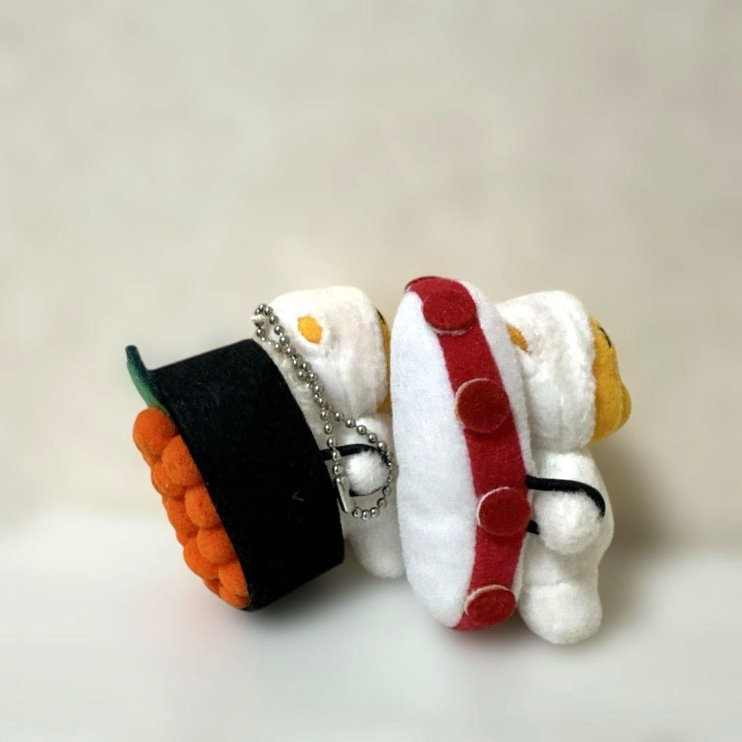 くまのプーさん　ディズニー　マスコット　キーチェーン　ぬいぐるみ　お寿司　美品