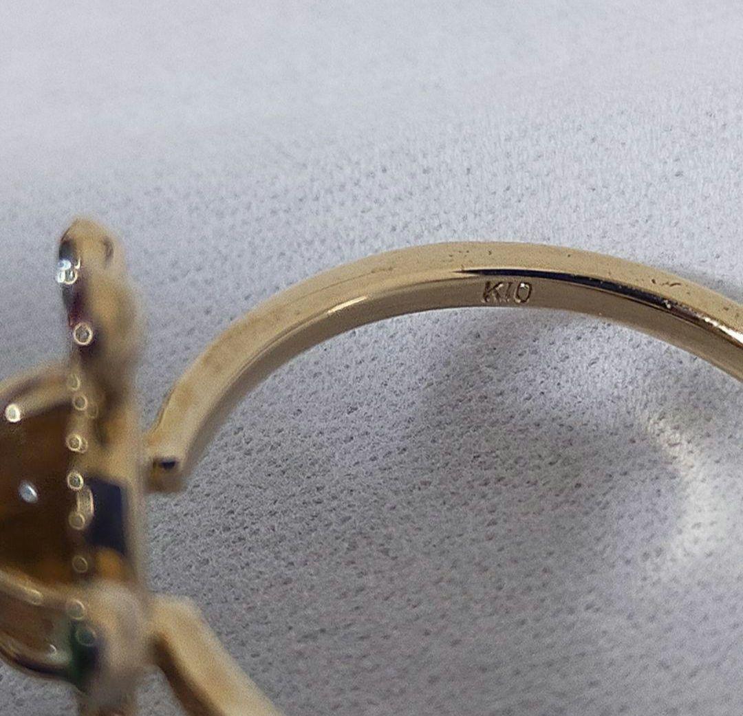 アガット K10 シトリン リング