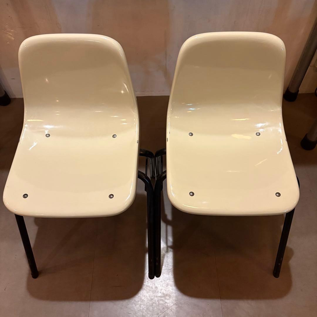 コトブキスタッキングチェア2脚　コトブキ　シェル　スクール　スタッキング　チェア
