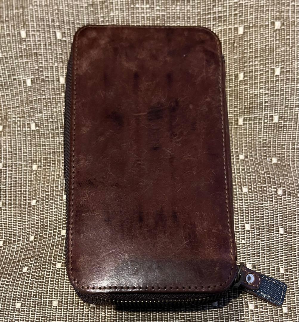 Ludditeラダイト ラウンドジップペンケース MAYA マヤ ブラウン