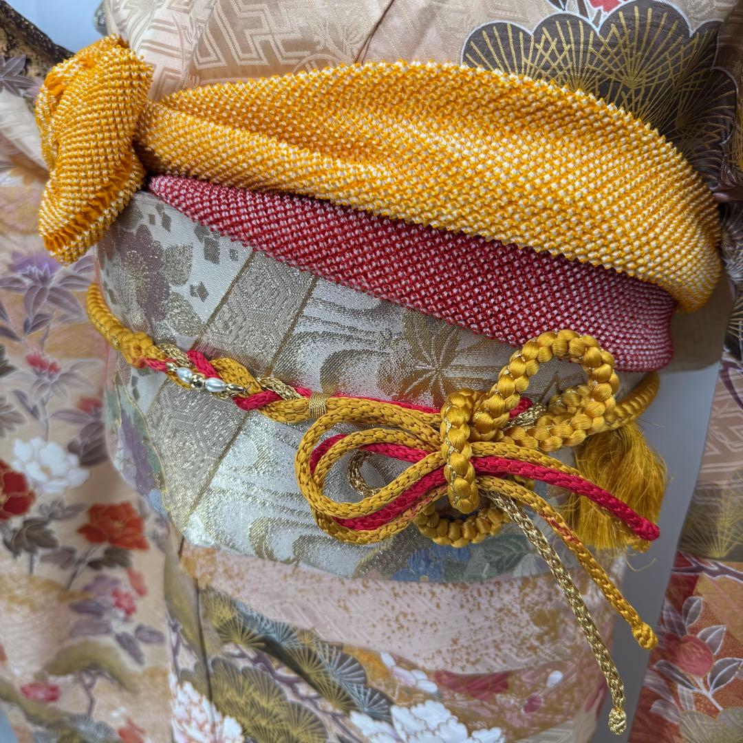 逸品 振袖8点フルセット 谷崎潤一郎の世界・落款あり　古典　金駒刺繍 成人式