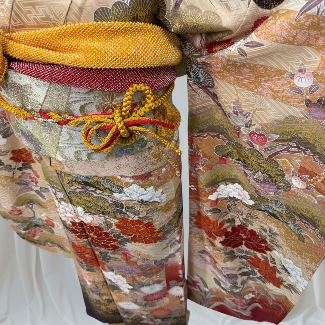 逸品 振袖8点フルセット 谷崎潤一郎の世界・落款あり　古典　金駒刺繍 成人式