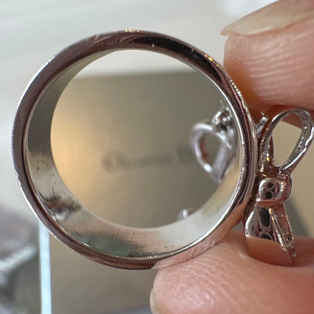 Christian Dior リボン付きリング C&Dチャーム