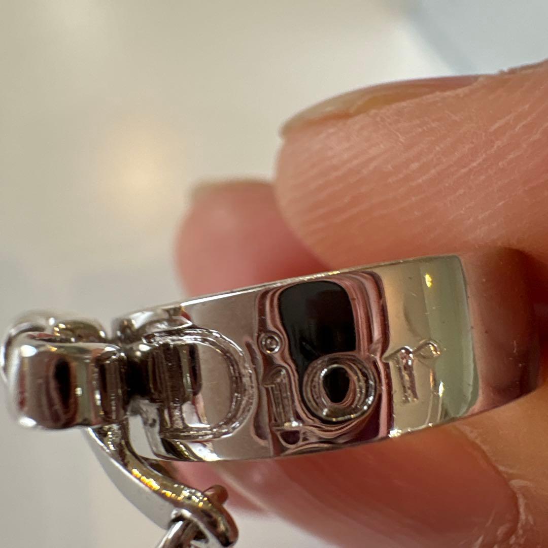 Christian Dior リボン付きリング C&Dチャーム