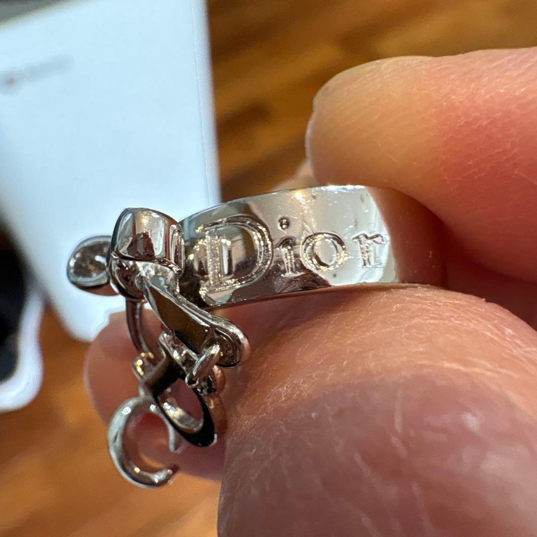 Christian Dior リボン付きリング C&Dチャーム