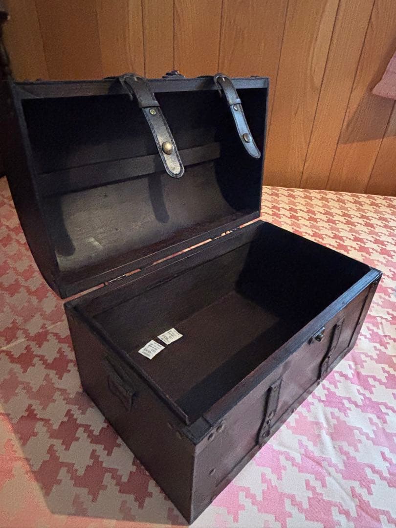 アンティーク風 木製トランクボックス 宝箱風 収納ケース