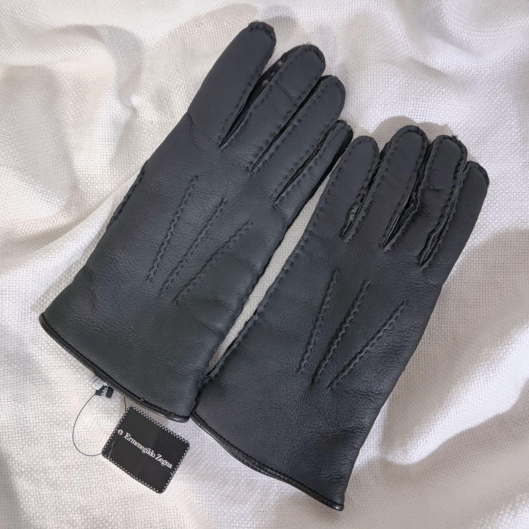 エルメネジルドゼニアErmenegildo Zegnaムートンレザーグローブ手袋