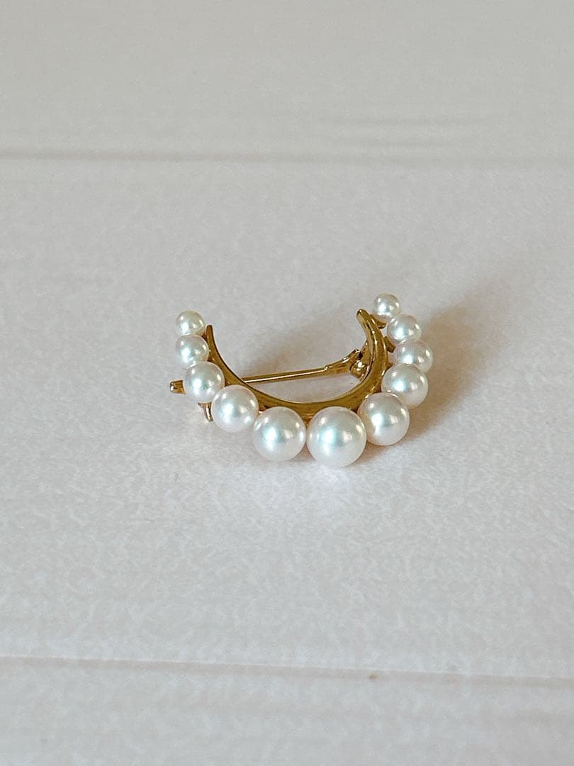 MIKIMOTO K18 パールブローチ⟡.·