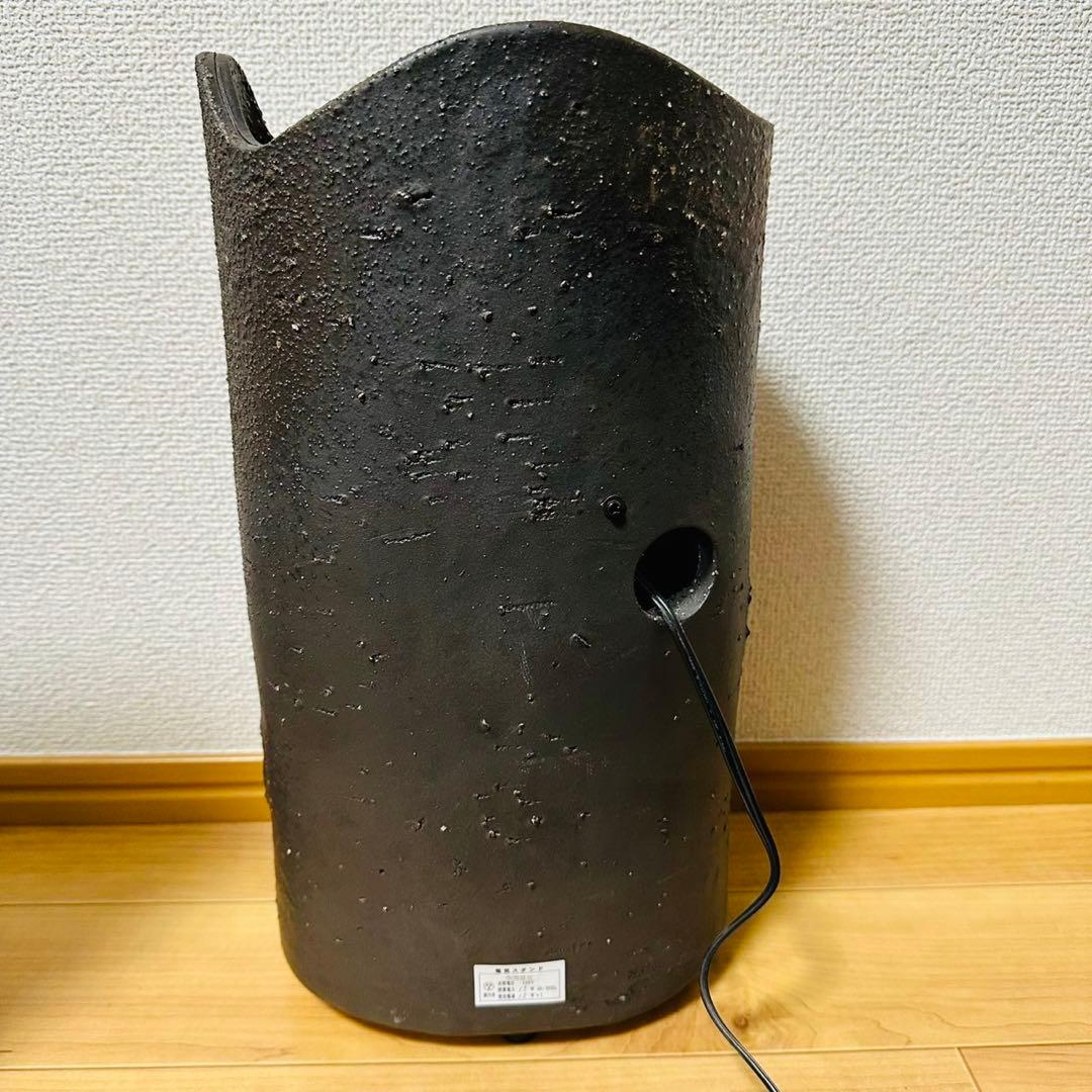 【極美品】趣あふれる 信楽焼 陶照明 フクロウ灯 枝乗りフクロウ 713