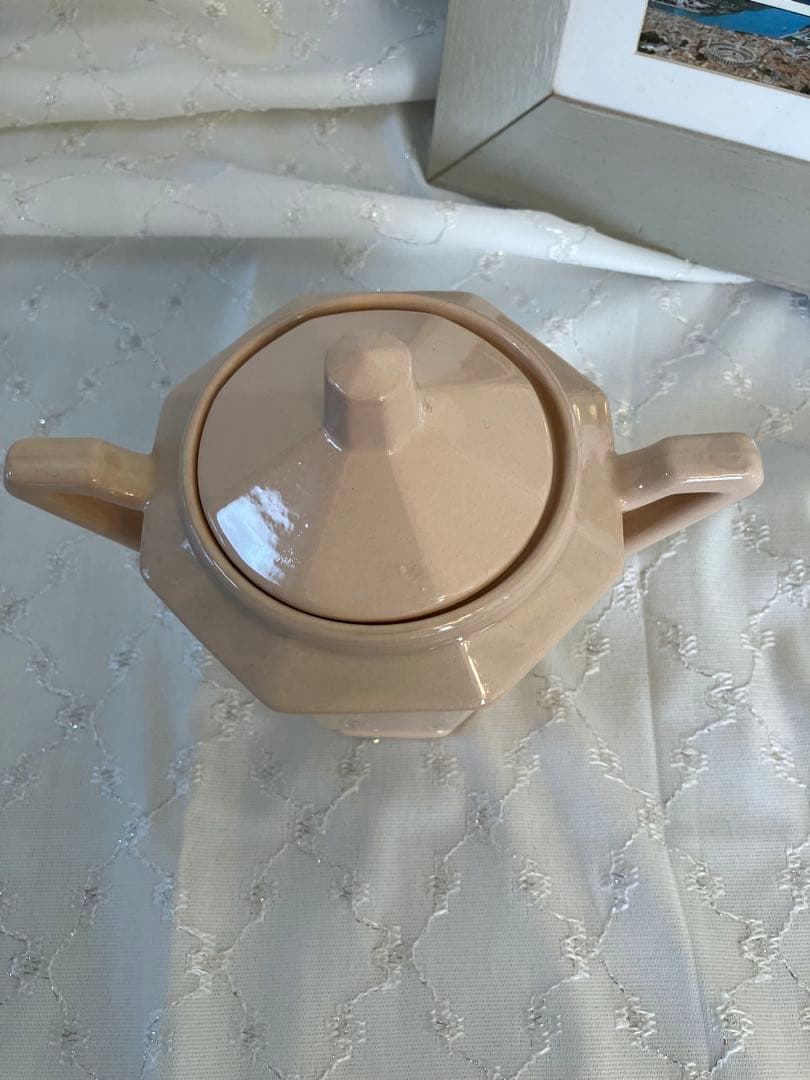 《希少》フランス　アンティーク　八角形 シュガーポット　ディゴワン　サルグミンヌ