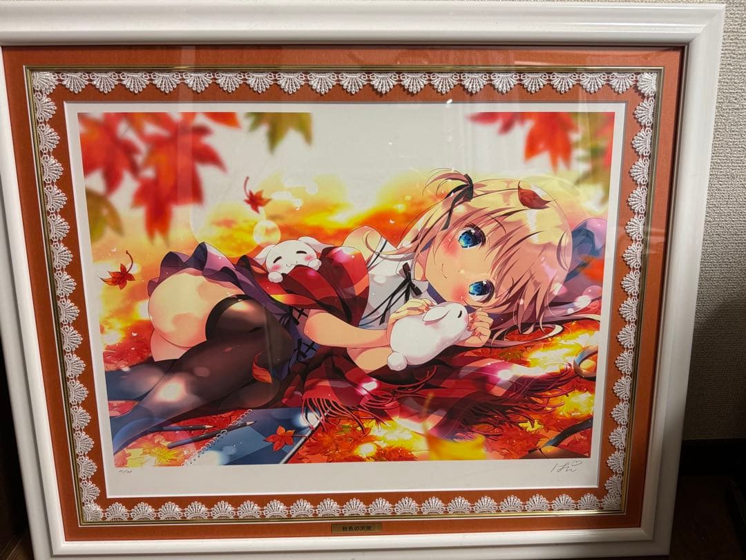 ぱん　てんちゃん　「秋色の天使」 アールビバン版画