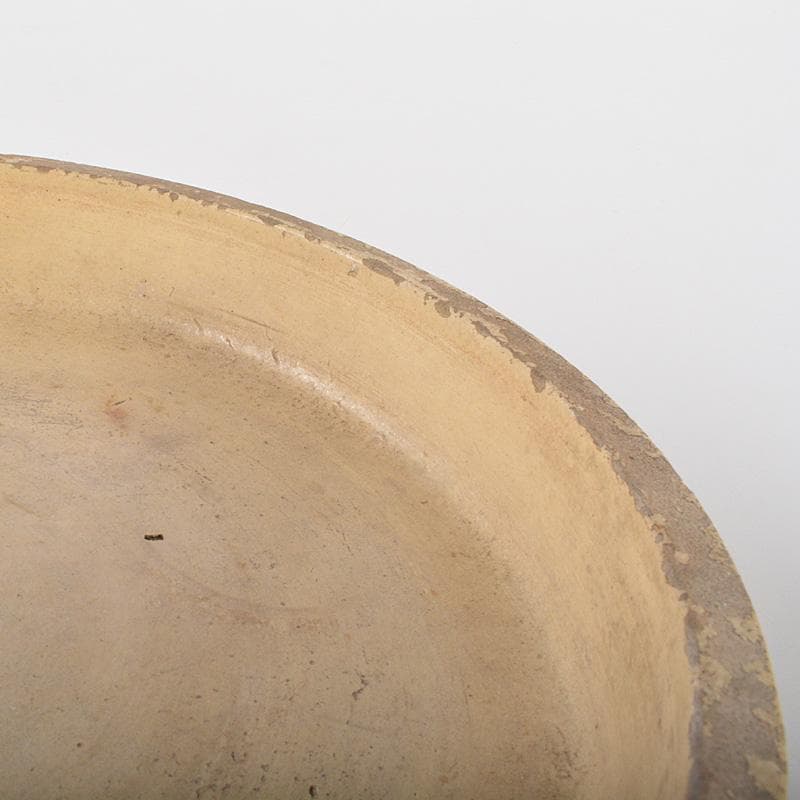 讃岐源内焼　三彩　陽刻唐草文　水盤　直径約32cm　V　R6773