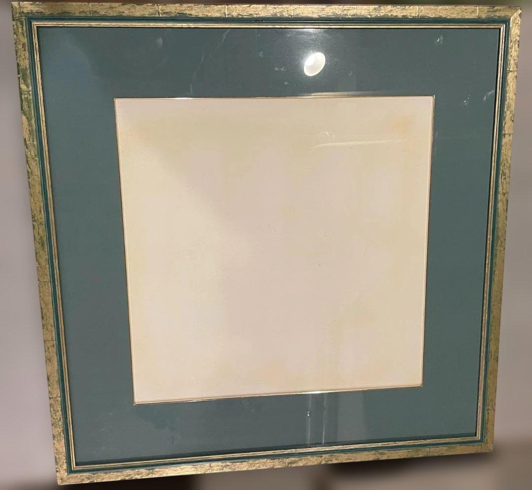 木製 大型 フレーム 額縁 絵画 写真 染色 展示 グリーン ゴールド 緑 金