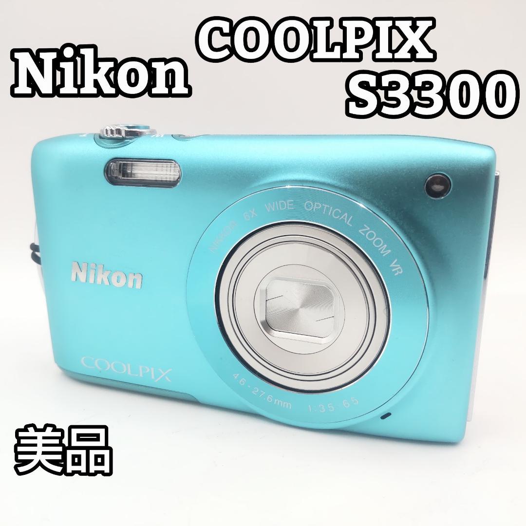 ★美品★ ニコン Nikon COOLPIX S3300 グリーン SDカード付