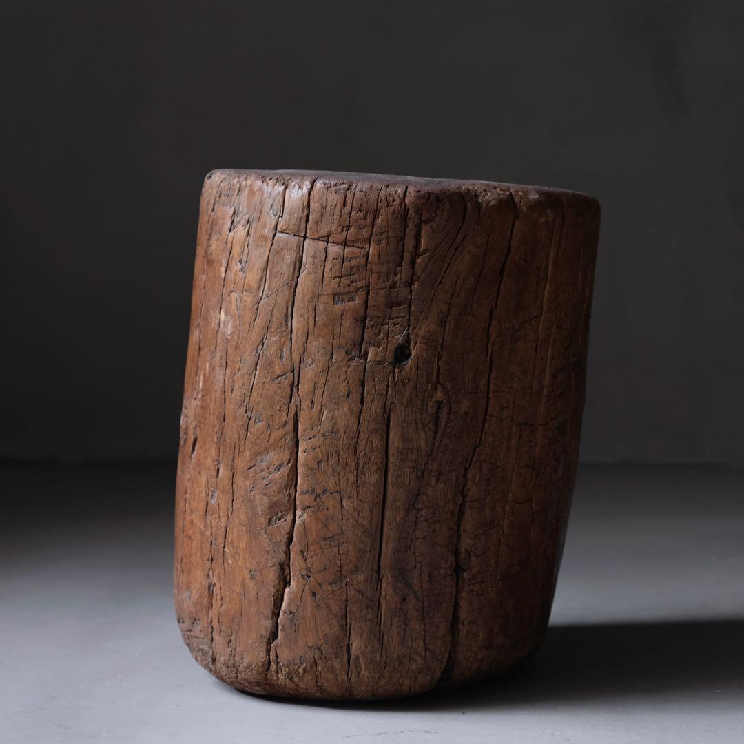 東南アジア 古い木鉢　臼 こね鉢 プランター オブジェ 古道具 アンティーク