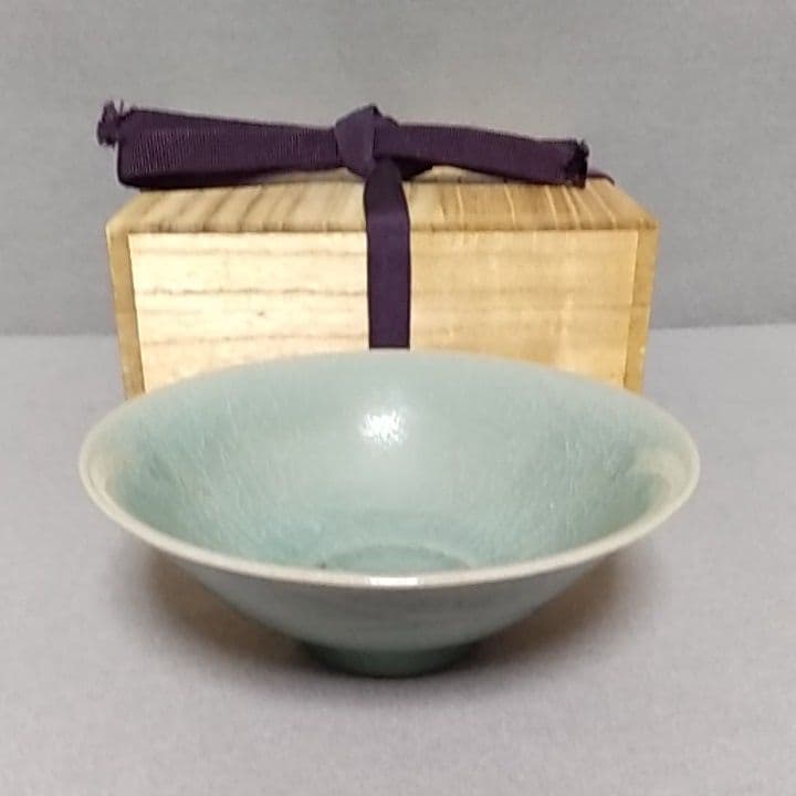 青磁茶碗　高麗青磁茶碗　鈴木五風氏作　大分県