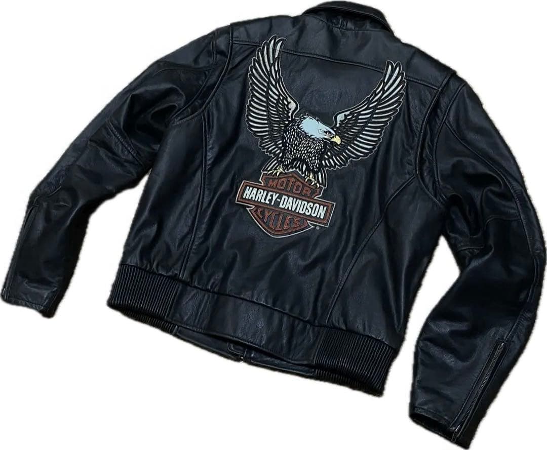 TA様 ハーレーダビッドソン シングル ライダース レザージャケット 両面刺繍