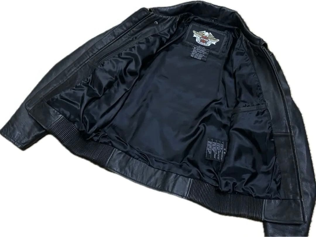 TA様 ハーレーダビッドソン シングル ライダース レザージャケット 両面刺繍