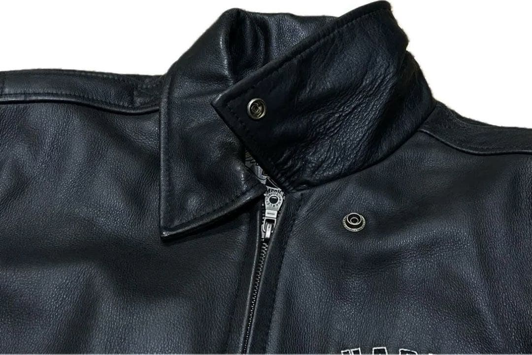 TA様 ハーレーダビッドソン シングル ライダース レザージャケット 両面刺繍