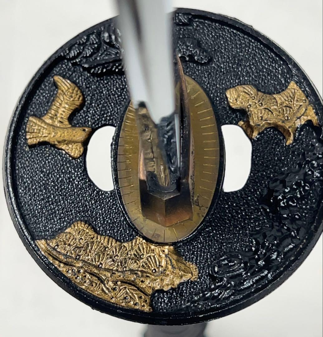 【模造刀】二本差し 太刀 脇差 藤巻 鞘 風景 鍔