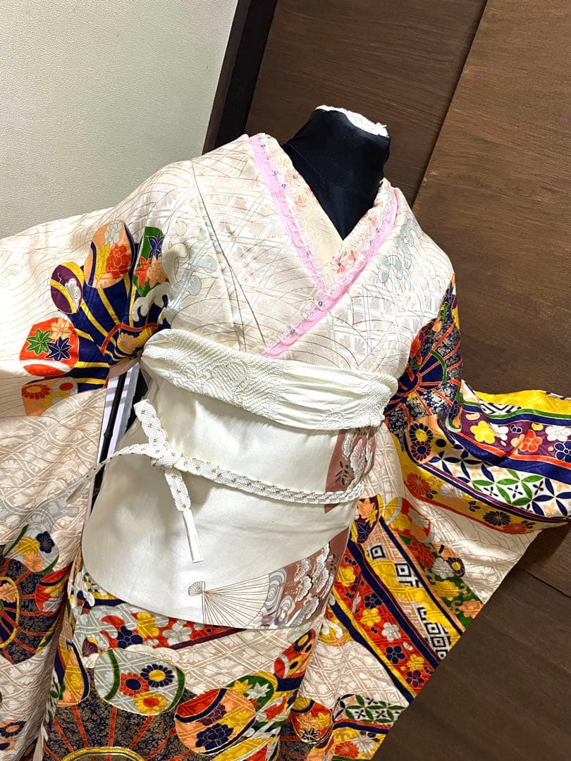 振袖 フルセット6点サイズM京友禅正絹金駒刺繍売り切り終了