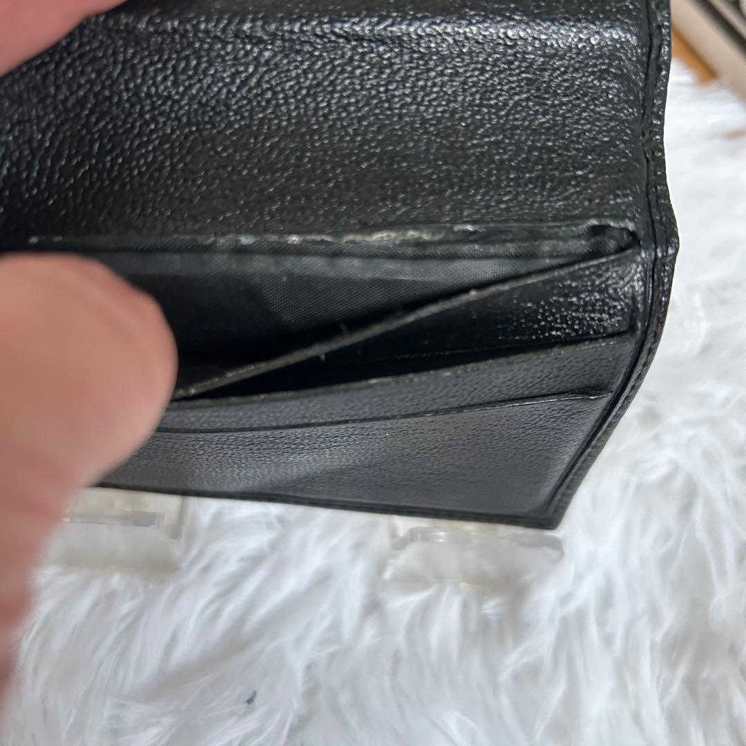 最終値下げ！CHANEL ブラック 二つ折り財布　ココマーク