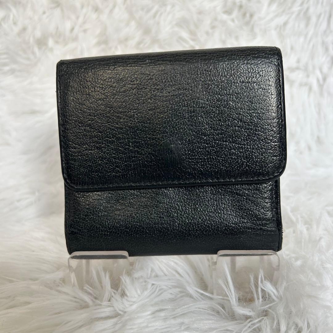 最終値下げ！CHANEL ブラック 二つ折り財布　ココマーク