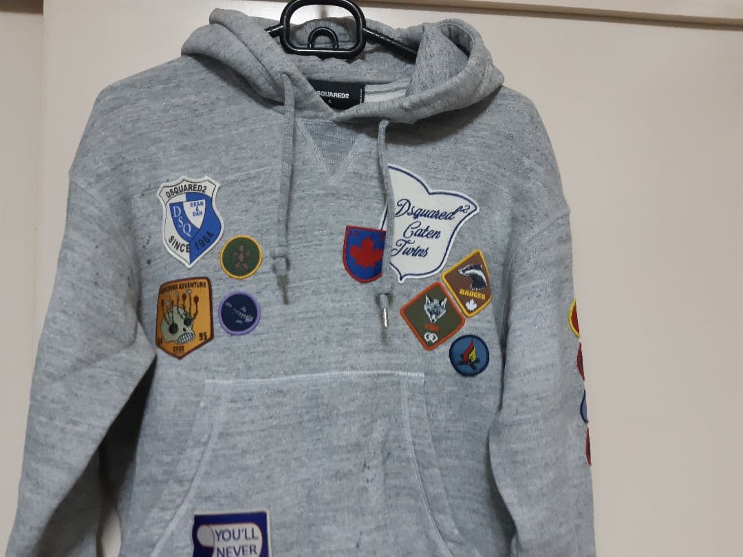 ディースクエアードレイヤードパーカー　S