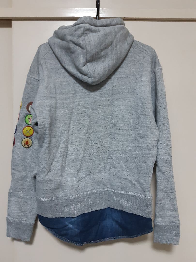 ディースクエアードレイヤードパーカー　S