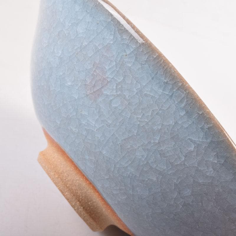 茶道具　加納臣峰作　灰青磁　紫陽花茶碗　共布共箱　C　8402