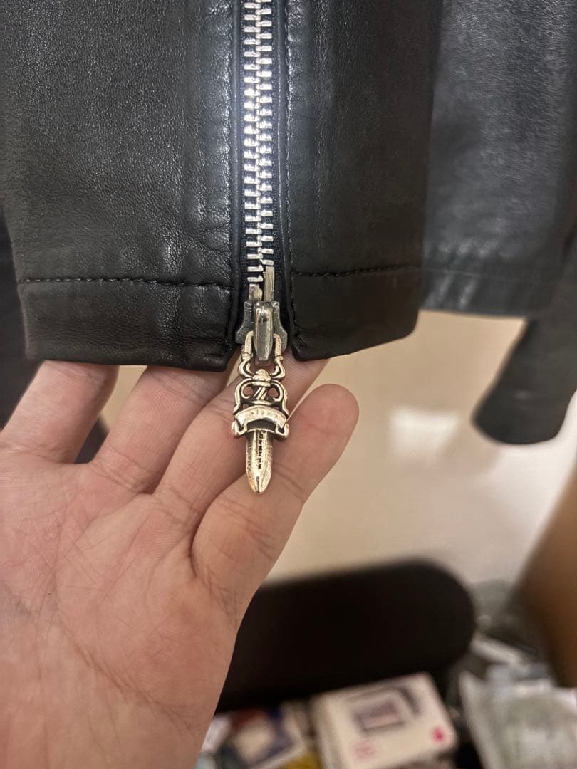 クロムハーツChrome Heartsオールドシングルライダースレザージャケット