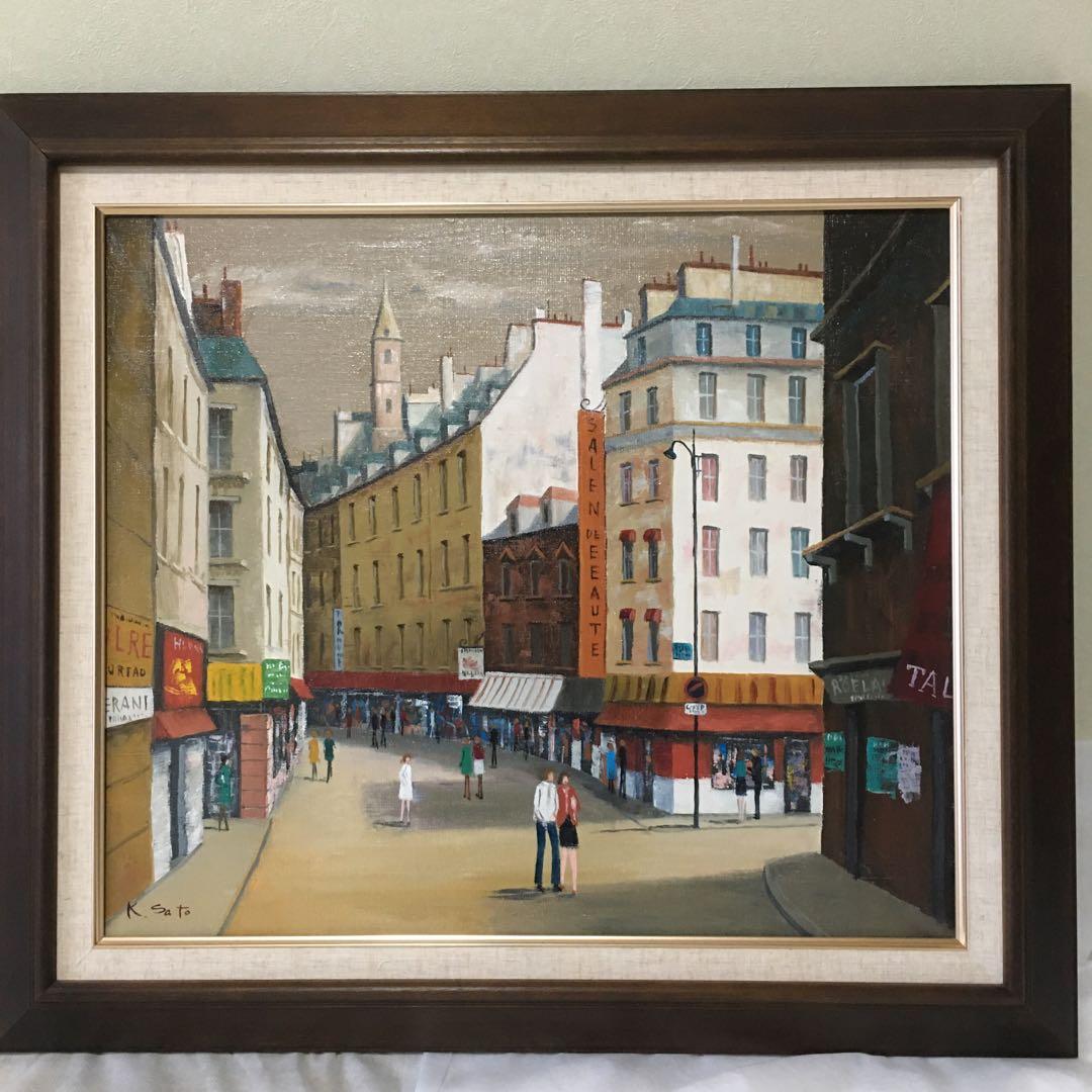 油絵手書き作家物パリの街