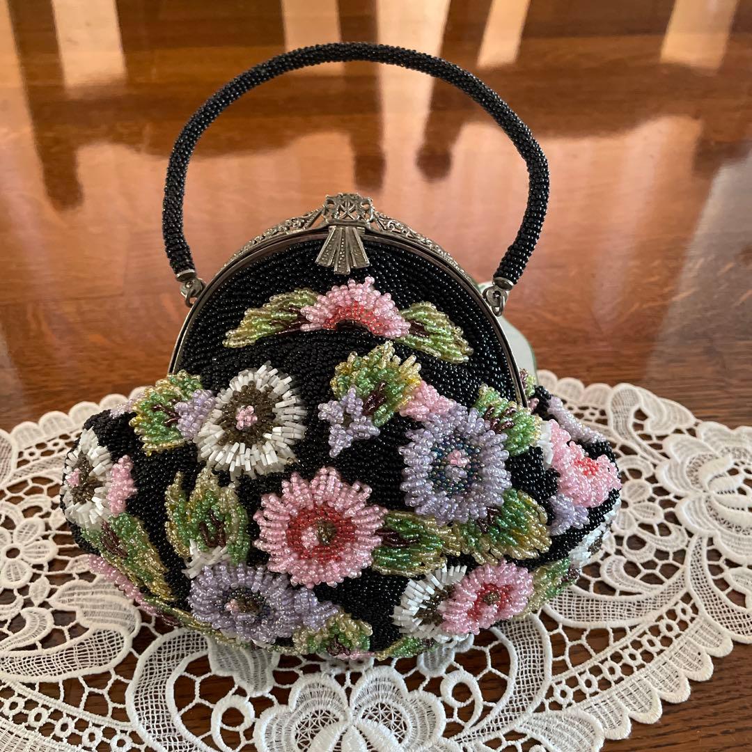 花柄ビーズバック