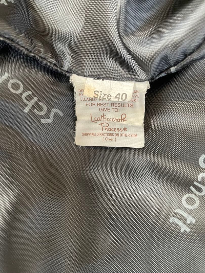 【説明文必読！】【訳あり特価！】Schott シングルライダース　size:40