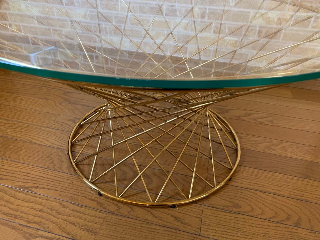 ちび助さま　Francfranc マーリア コーヒーテーブル クリア×ゴールド