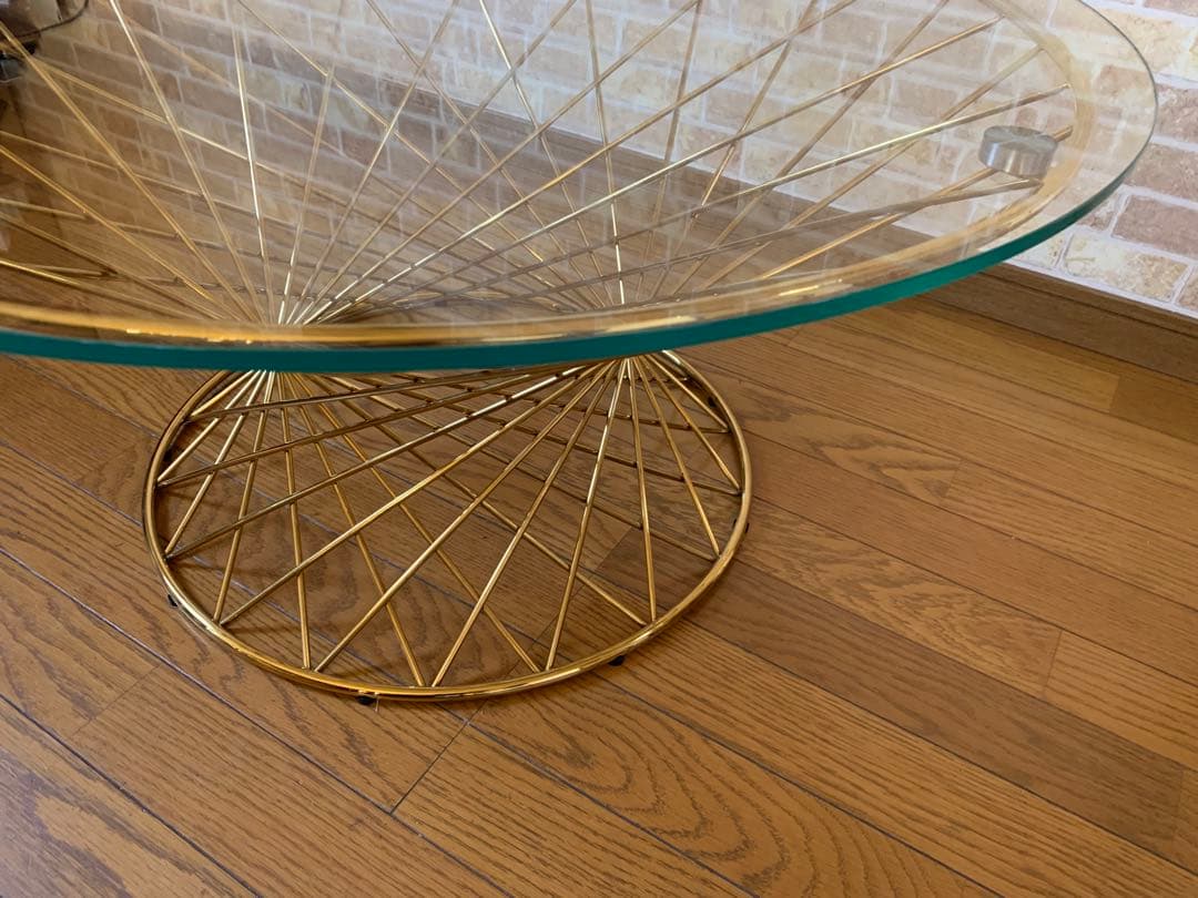 ちび助さま　Francfranc マーリア コーヒーテーブル クリア×ゴールド