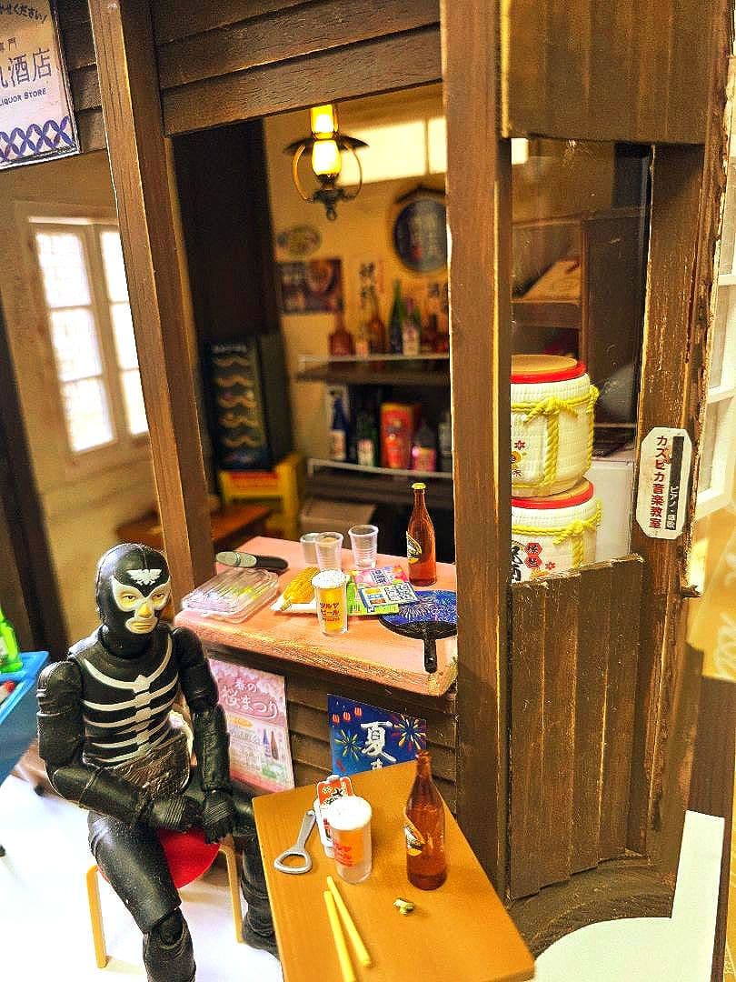ミニチュア★酒屋さん★リーメント★レトロな一杯飲み屋★富士丸酒店