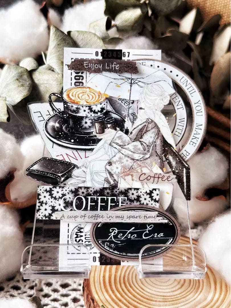 霖蓝汐原创手账《浮光之圈》海外マスキングテープ　マステ 【2235】