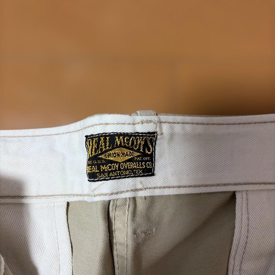 リアルマッコイ　ベージュ スリムフィット チノパン