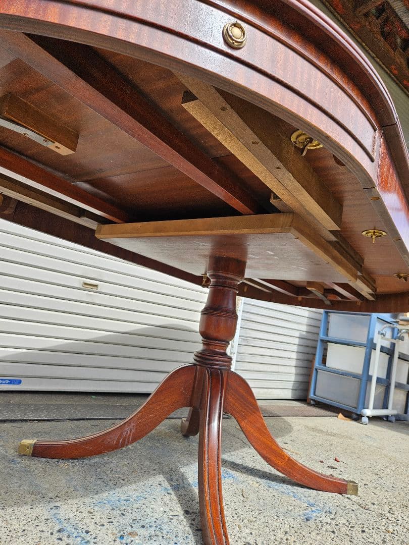 アンティーク マホガニー製 エクステンションテーブル 拡張 ドラムテーブル